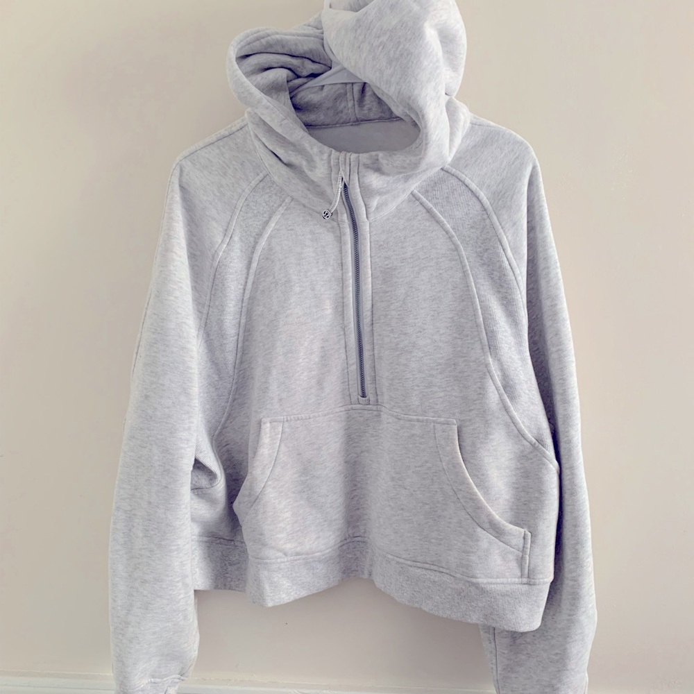 Lululemon half zip cropped oversized scuba